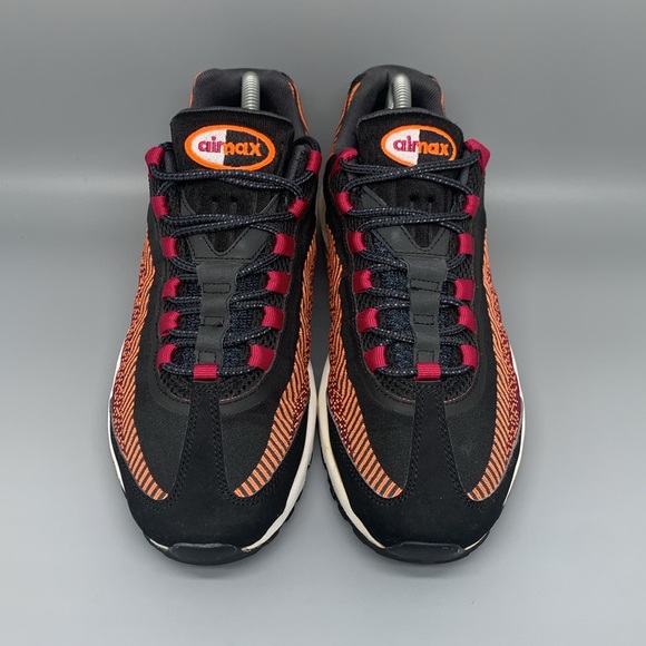 Nike Air Max 95 JCRD Total Orange Running Shoes Men's Sz 8.5 Women's Sz 10 - Picture 2 of 10